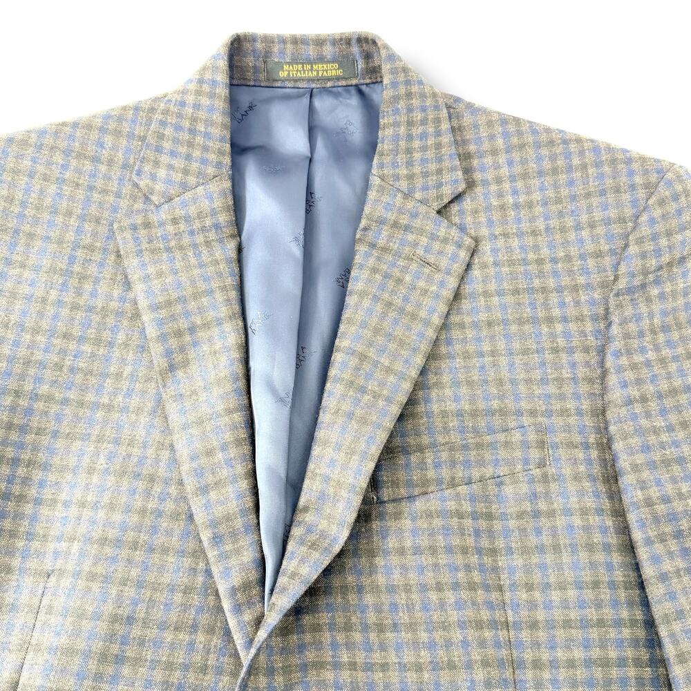 Jos A Bank Reserve Sport Coat 40S E. Thomas Wool Cashmere Italian Check Blazer